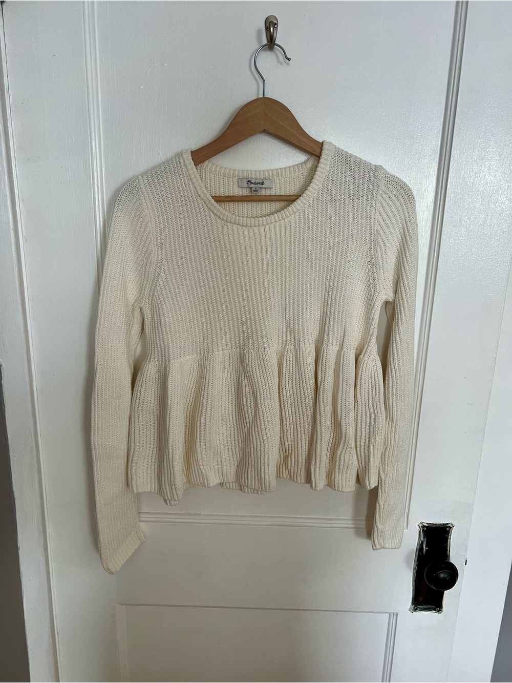 Madewell Peplum Knit Sweater S